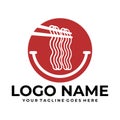 Noodles logo design template for ramen restaurant Royalty Free Stock Photo