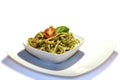 Noodles with pesto Royalty Free Stock Photo