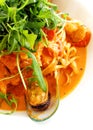 Noodles with shellfish dish Royalty Free Stock Photo