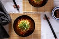 Noodles soup in a bowl Royalty Free Stock Photo