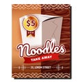 Noodles Take Away Creative Promo Poster Vector