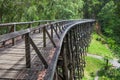 Noojee old trestle bridge in eucalyptus forest. Royalty Free Stock Photo