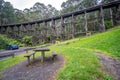 Noojee, Victoria, Australia - Picnic area near the Historical Noojee Trestle Bridge - a legacy of the old railway originally built