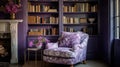 nook interior design purple