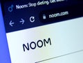 Noom company website Royalty Free Stock Photo