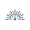 Color illustration icon for Noon, midday and clock Royalty Free Stock Photo