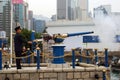 Noonday gun, Causeway Bay, Hongkong Royalty Free Stock Photo