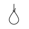 Noose icon vector isolated on white