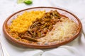 nopales and pork guisados plate