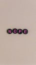 Nope no beads lettering