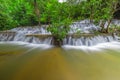 Noppiboon waterfall in Tropical Rain Forest at Sangkhlaburi Kanchanaburi Thailand Royalty Free Stock Photo