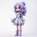 Nora Vinyl Toy: Nien Kyota Yoko Doll Digital Print In Light Violet And Violet