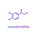 Noradrenaline chemical formula Royalty Free Stock Photo