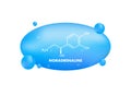 Noradrenaline concept chemical formula icon label, text font vector illustration Royalty Free Stock Photo