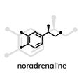 Noradrenaline vector icon with shadow Royalty Free Stock Photo