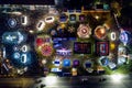 NORCO FAIR - Night time aerial shot of local fair in Pottstown, Pennsylvania