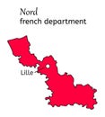 Nord french department map