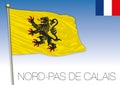 Nord Pas de Calais regional flag, France, vector illustration