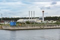 Nord stream pipeline landfall at the industrial port in Lubmin near Greifswald, natural gas pipeline through the Baltic Sea from