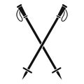 Nord walk sticks icon, simple style