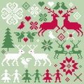 Nordic Christmas motifs clipart