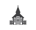 Nordic Church Icon Royalty Free Stock Photo