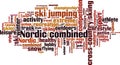 Nordic combined word cloud Royalty Free Stock Photo