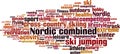 Nordic combined word cloud Royalty Free Stock Photo