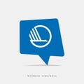 Nordic Council flag bubble chat icon