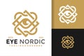 Nordic Eye logo design vector symbol icon illustration Royalty Free Stock Photo