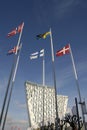 NORDIC FLAGS HOTEL SKYBELLA AND CONGRESSS CENTER Royalty Free Stock Photo