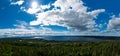 Nordic Landscape Panorama, Dalarna Sweden Royalty Free Stock Photo