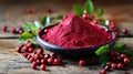 Nordic lingonberry powder, concentrated natural antioxidant source