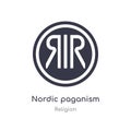 nordic paganism icon. isolated nordic paganism icon vector illustration from religion collection. editable sing symbol can be use