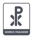 nordic paganism icon in trendy design style. nordic paganism icon isolated on white background. nordic paganism vector icon simple