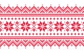 Christmas vector long seamless winter pattern, inspired by Sami people, Lapland folk art design, traditional knitting and embroide