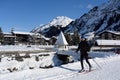 Nordic Skiing in Lech, Voralberg, Austria Royalty Free Stock Photo