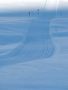 Nordic skiing tracks in the french alps