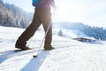 Nordic skiing, winter holidays in Alps, cross country skier