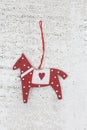 Nordic Style Christmas Ornament On White Jute