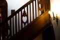 Nordic style stair and the wall lamp