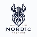 Nordic viking warrior logo