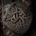 Nordic Viking runes, ancient stone carving, illustration, Generative AI