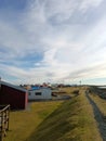 A small town by the sea in Iceland