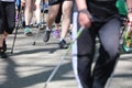 Nordic Walking Racing Royalty Free Stock Photo