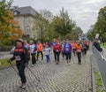 Nordic walking Sport holiday in Germany, Magdeburg, oktober 2015 Royalty Free Stock Photo