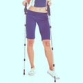 Nordic walking training Royalty Free Stock Photo