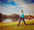 Nordic walking Royalty Free Stock Photo