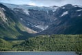 Nordland. Beautiful scenery of Svartisen glacier. Engabreen from the Holandsfjorden view.