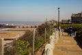 The Norfolk coastal path runs along the cliff tops in Cromer and is a popular path for tourists and holiday makers to reach the